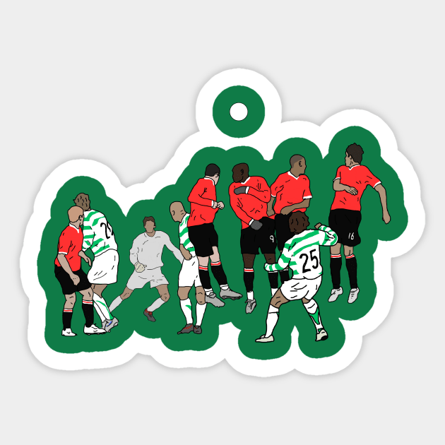 Free Kick - Celtic's Nakamura Sticker by Melty Shirts